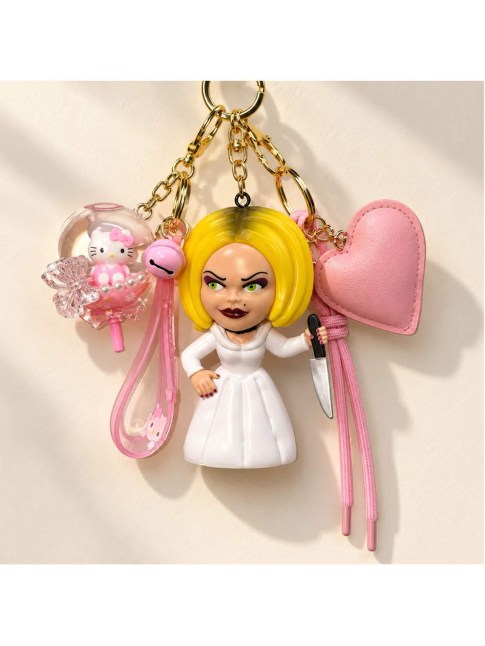 Tiffany Bride of Chucky Licensed Figure Oversized Bag Charm Keychain